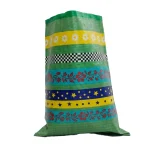 PP woven bag showing prismatic rainbow effect on transparent soft BOPP base