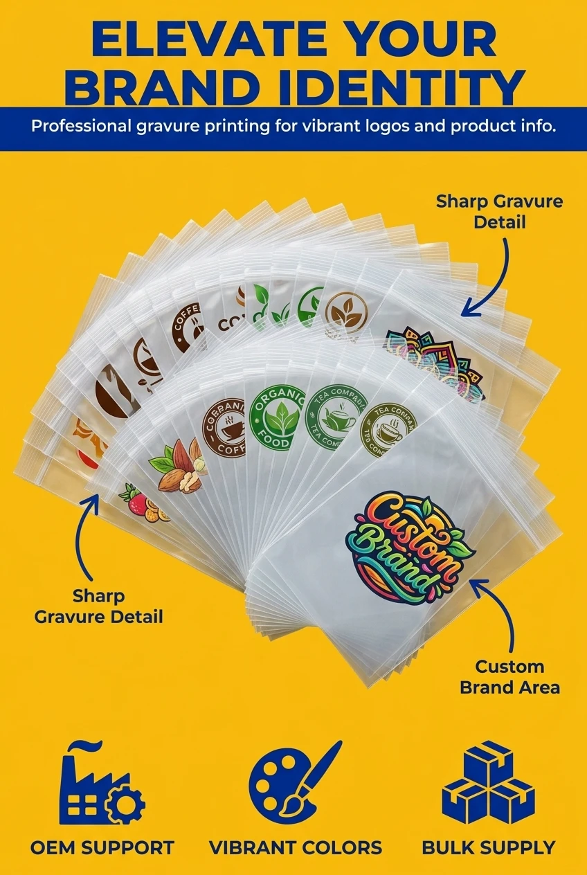 Clear PE Zipper Pouch Bag cold lamination application on decorative stickers with bubble-free finish