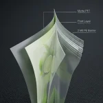 Soft stand up pouch with zipper material roll showing PET BOPP layer flexibility and durability