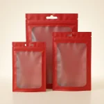 Soft resealable plastic zipper bag material roll showing PET BOPP layer flexibility and durability