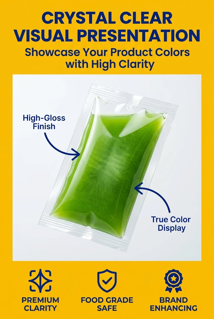 High-clarity transparent plastic bag for premium product visibility. The crystal clear finish of our pe plastic bag showcases