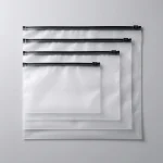 Soft frosted slider zipper bag material roll showing PET BOPP layer flexibility and durability