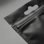 Matte Black Zipper Pouch Bag compatibility test with UV digital printing and cold lamination equipment