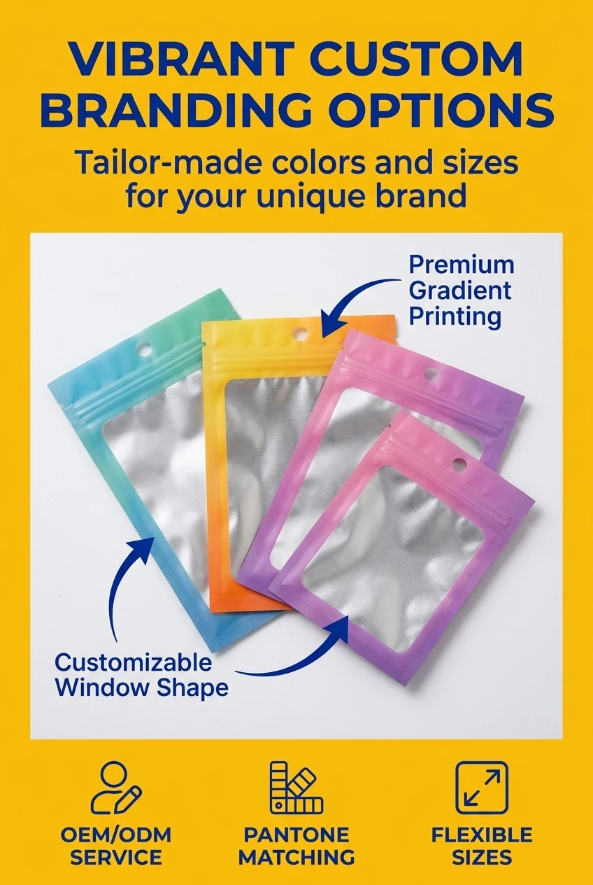 Anti-counterfeiting security label using resealable plastic zipper bags with dynamic rainbow shift