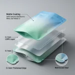 Soft Matte LDPE Zipper Bag material roll showing PET BOPP layer flexibility and durability