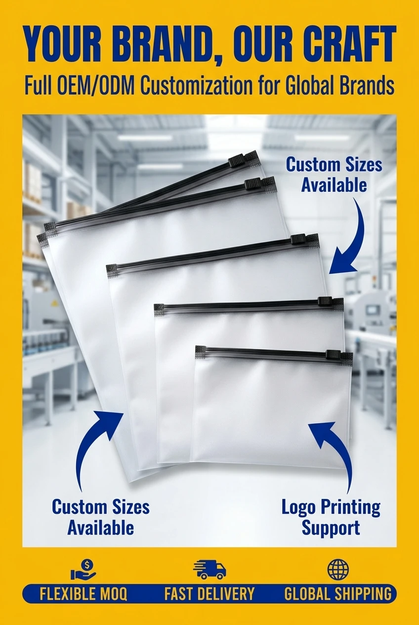 Anti-counterfeiting security label using frosted slider zipper bag with dynamic rainbow shift