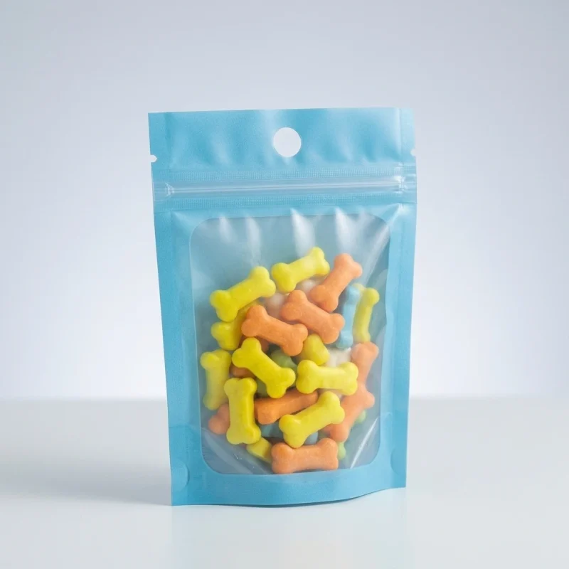 Soft PE plastic zipper bag material roll showing PET BOPP layer flexibility and durability
