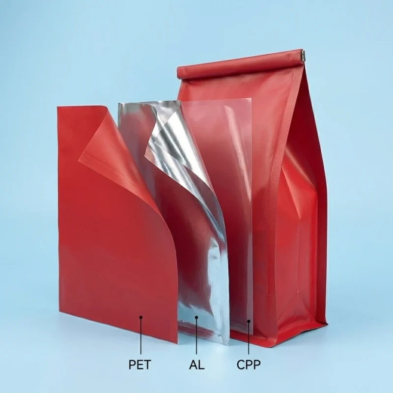 Industrial packaging of stand up pouch packaging with custom width options for printing houses