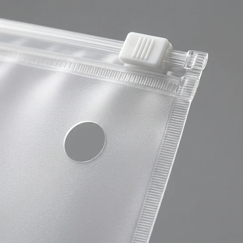 Industrial packaging of frosted slider zipper bag with custom width options for printing houses