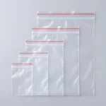 Soft clear reclosable poly bags material roll showing PET BOPP layer flexibility and durability