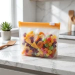 food grade slider zipper bag applied on luxury gift packaging demonstrating 3D laser reflection
