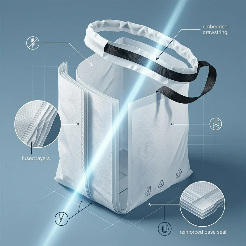 drawstring pe plastic bag compatibility test with UV digital printing and cold lamination equipment