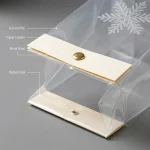 Soft clear pvc packaging bag material roll showing PET BOPP layer flexibility and durability