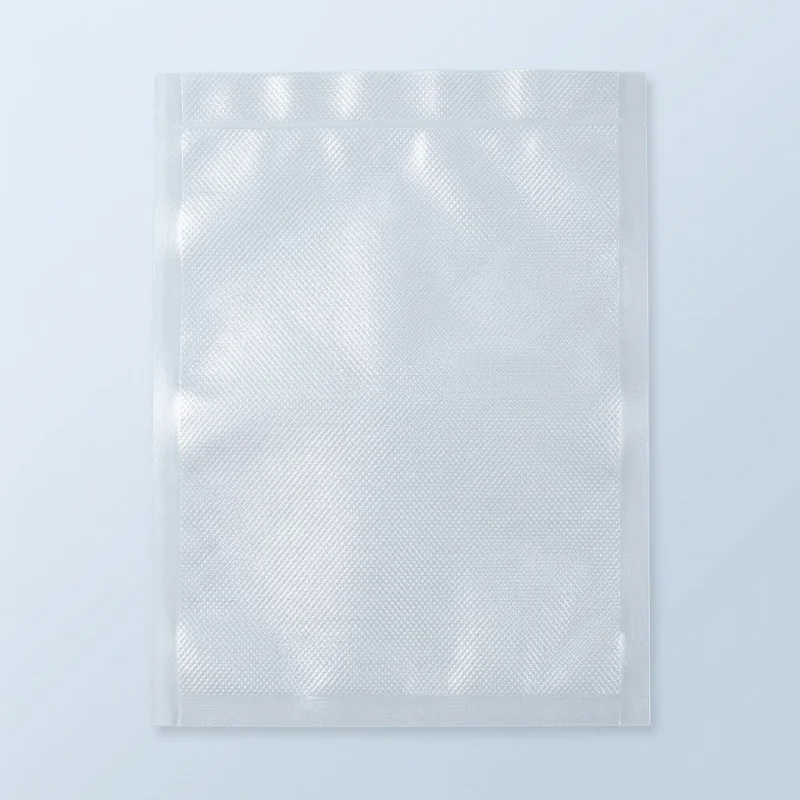 embossed vacuum sealer bags applied on luxury gift packaging demonstrating 3D laser reflection