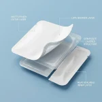 Soft food grade vacuum packaging bag material roll showing PET BOPP layer flexibility and durability