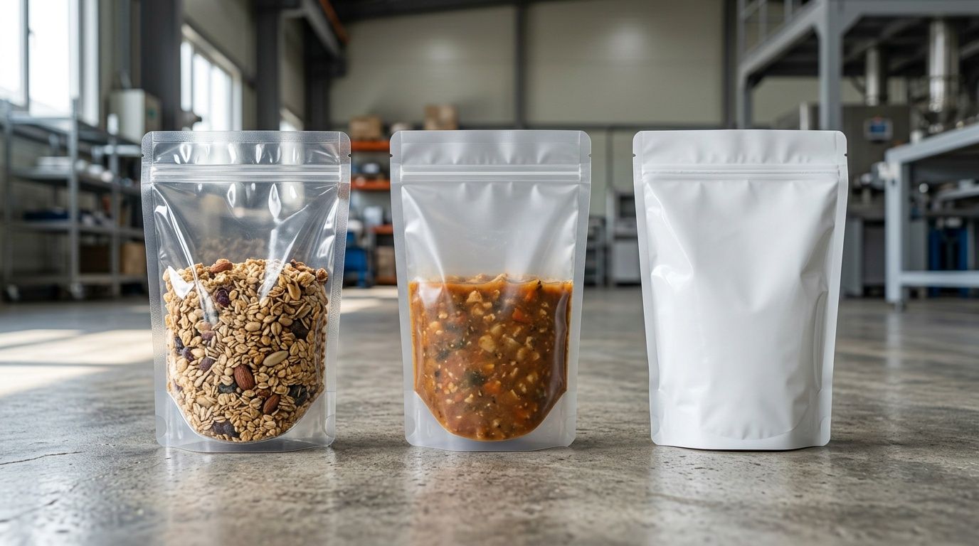 PE vs PP vs PET food packaging: Choosing the Best Material for Shelf Life and Display – Cover Image PE vs PP vs PET food packaging: moisture barrier properties, heat resistance packaging, food grade polymers, packaging material selection guide, transparency vs durability, flexible film structures, microwave safe plastic, tensile strength in packaging