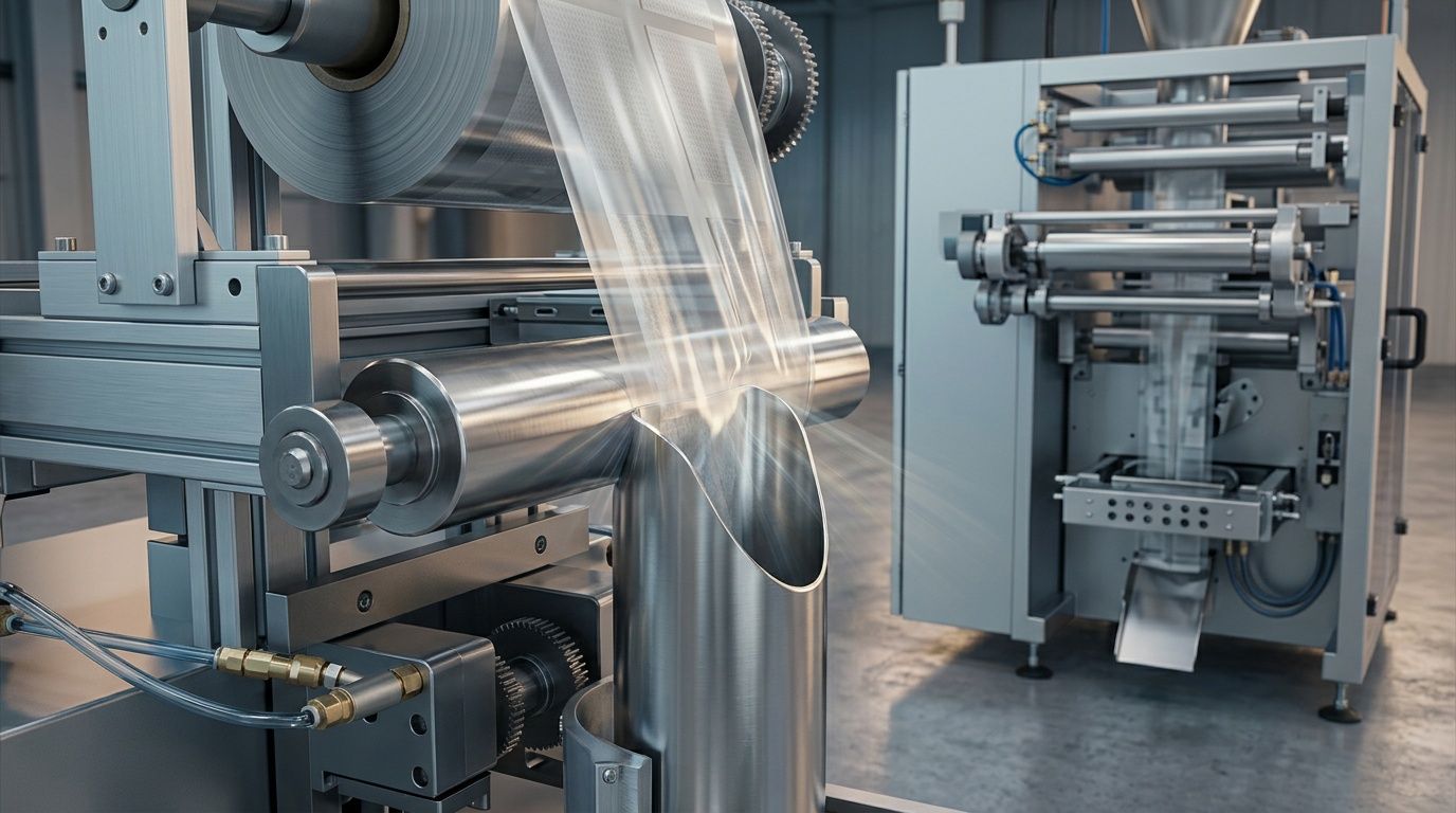 Coefficient of Friction in Packaging: Optimizing Machine Efficiency and Food Safety – Cover Image coefficient of friction in packaging: ASTM D1894, static vs kinetic friction, slip additives, VFFS machine performance, stacking stability, flexible packaging film, easy open packaging, surface friction testing