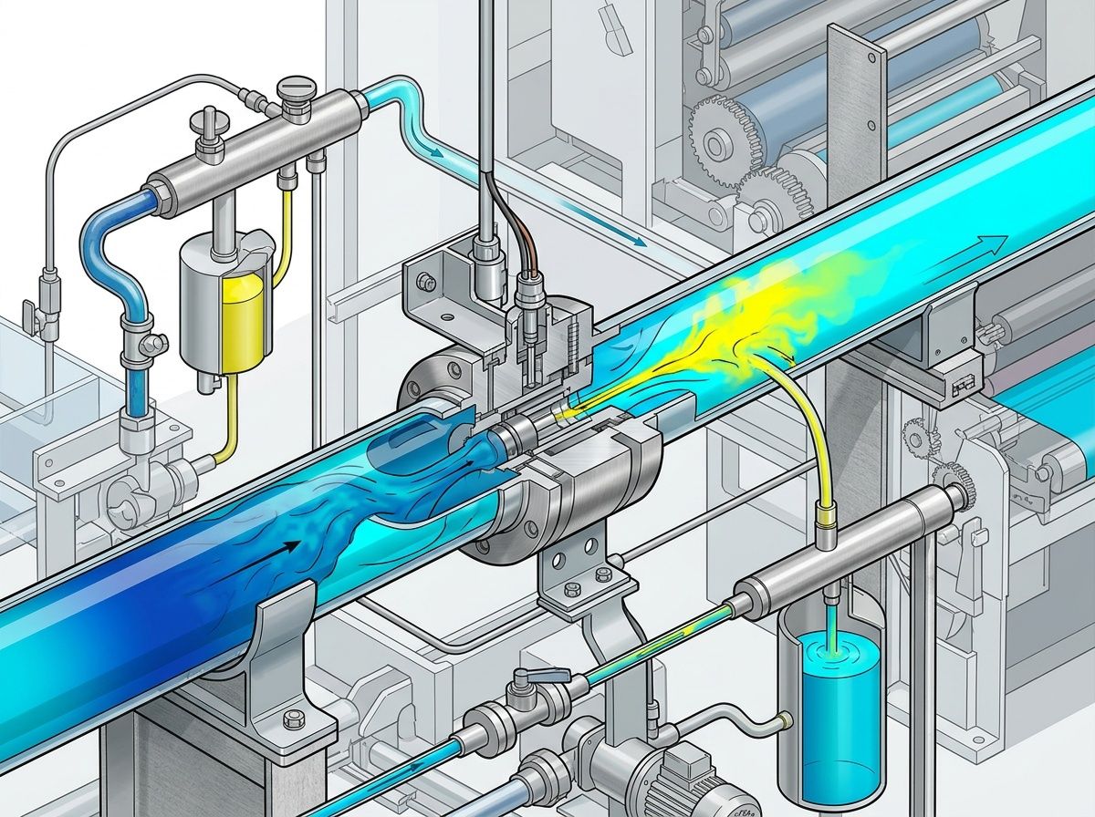 Automated ink viscosity control system using real-time sensors to maintain printing stability.