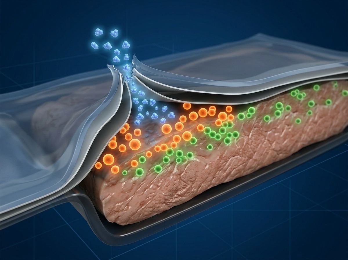 Schematic of microbial growth risk in a micro-aerophilic environment after vacuum seal failure.