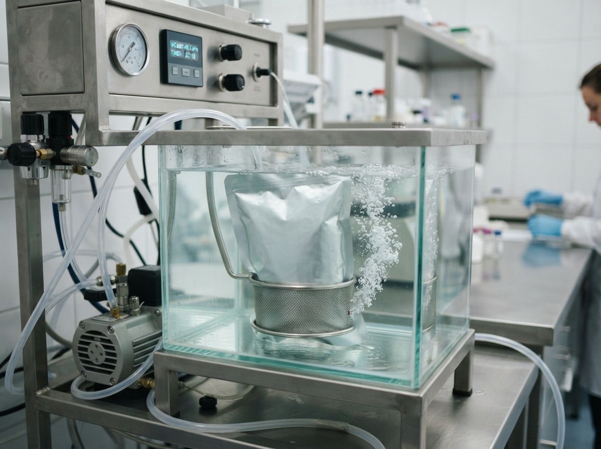 Water bubble emission leak testing for hermetic seal and micro-channel integrity inspection
